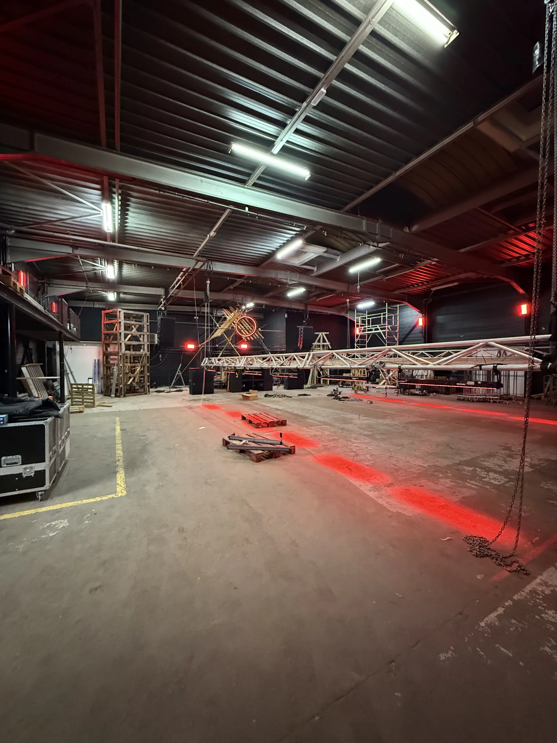 Vue pendant le montage