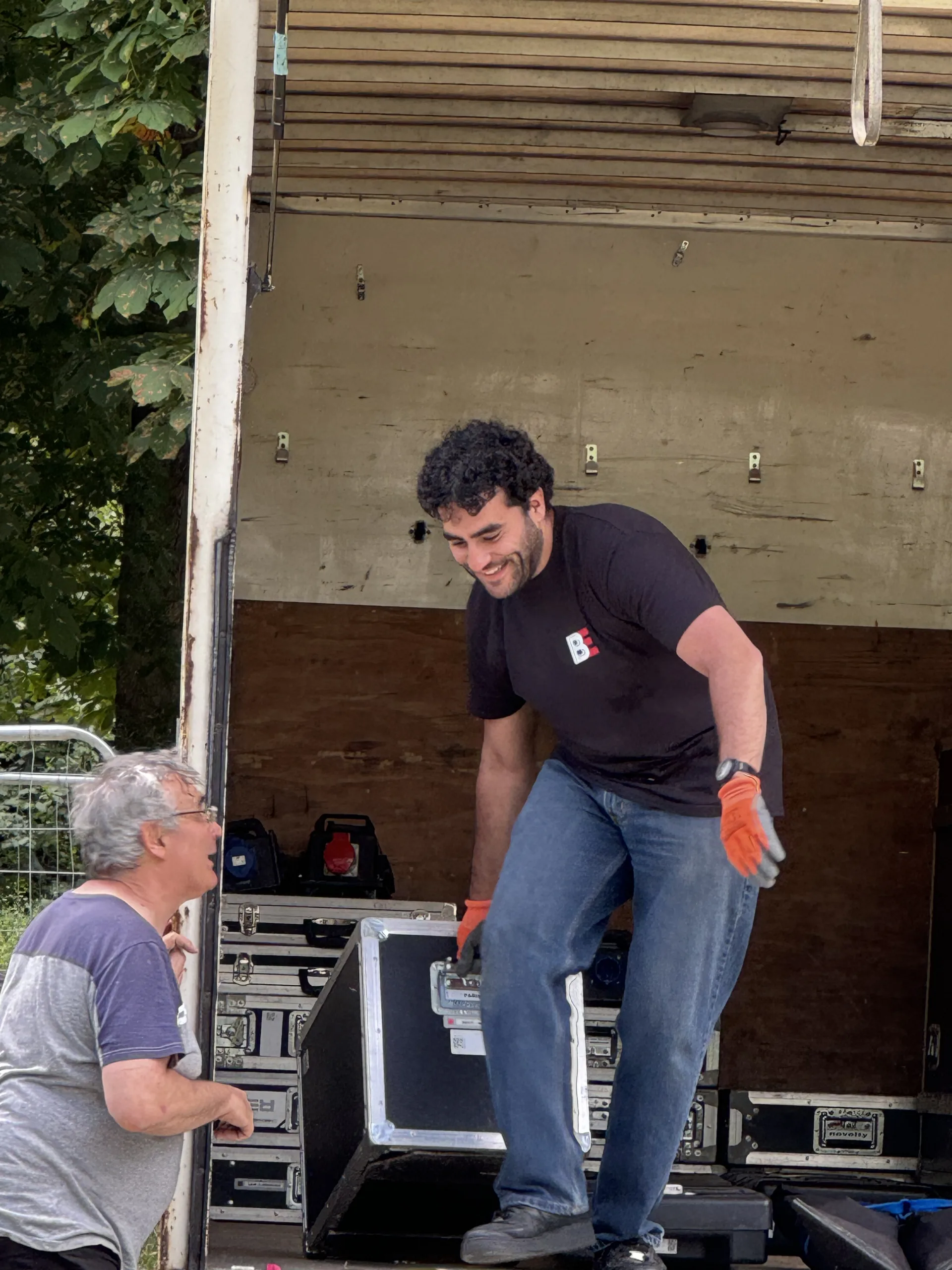 Déchargement du camion